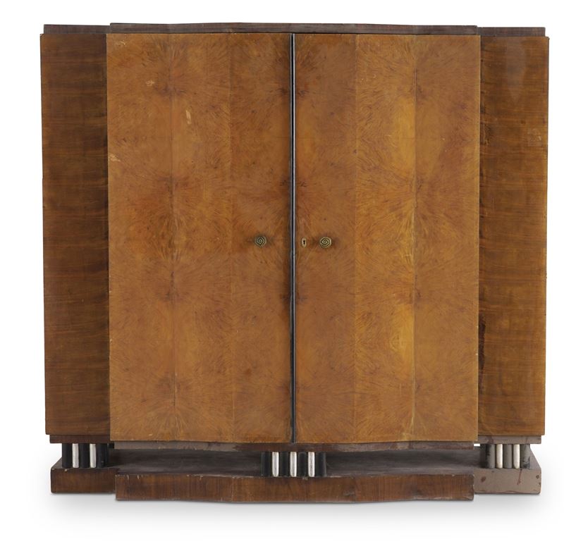 Armadio decò lastronato. XX secolo  - Auction Antiques - Cambi Casa d'Aste
