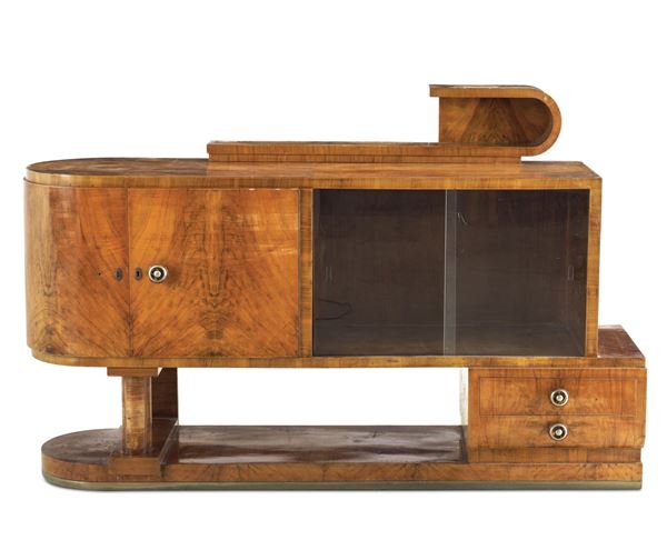 Credenza lastronata decò. Prima metà del XX secolo