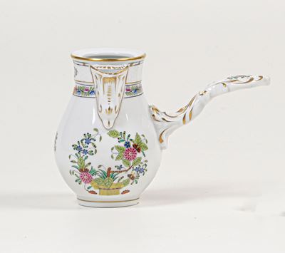 Piccola Caffettiera “indian Basket Multicolor”.herend, XX Secolo.