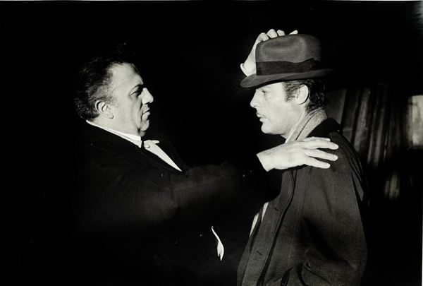 Tazio Secchiaroli - Federico Fellini e Marcello Mastroianni, dal film "8½"