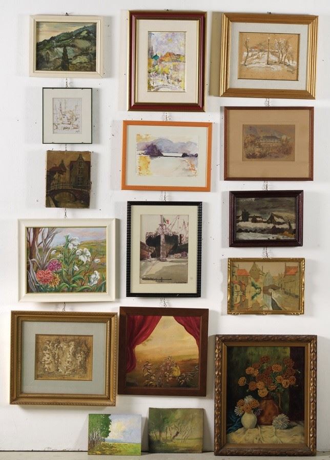 16 dipinti in cornice di autori vari  - Auction Old and Modern Prints - Cambi Casa d'Aste