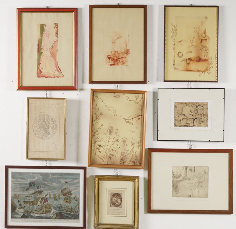 9 stampe e riproduzioni a soggetto vario  - Asta Antiquariato  - Cambi Casa d'Aste
