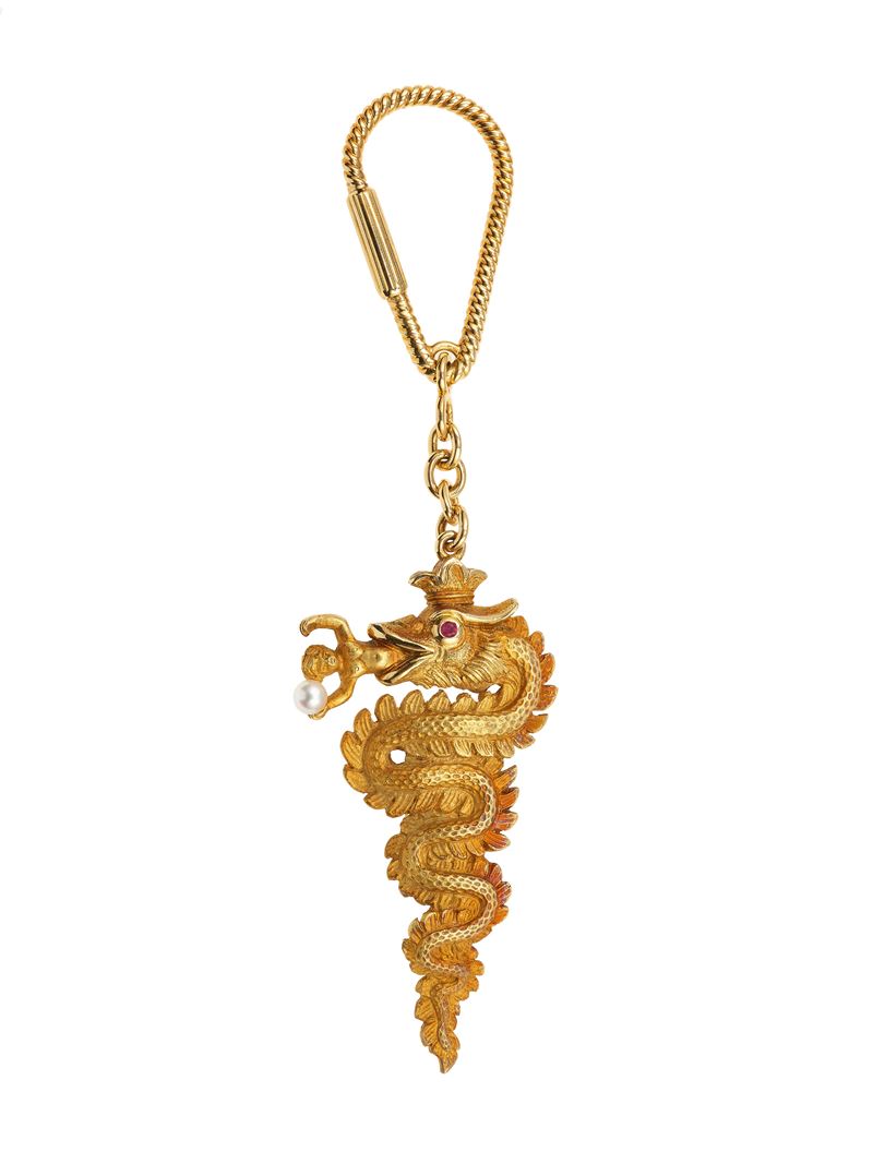 Gold keychain  - Auction Jewels - Cambi Casa d'Aste