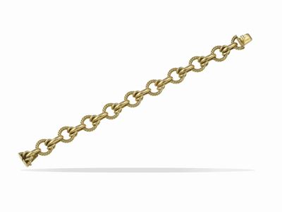 Bulgari, Bracciale a maglie in oro giallo 750/1000 firmato