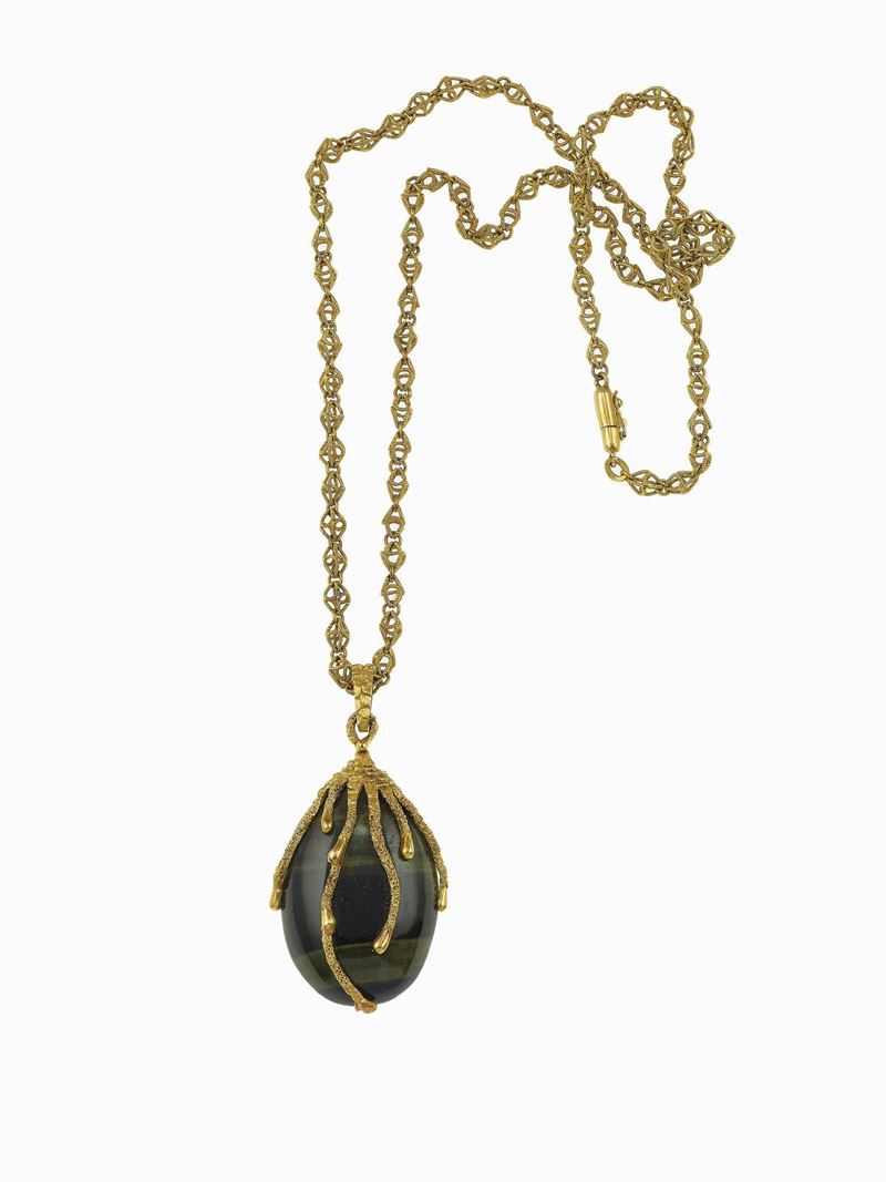 Pendente con occhio di falco  - Asta Fine Jewels - Cambi Casa d'Aste