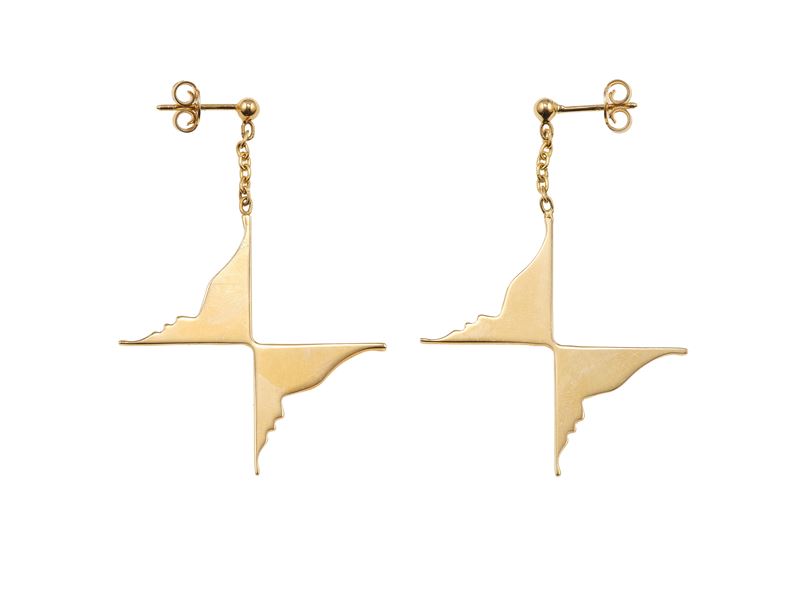 Orecchini "farfalle" pendenti  - Asta Gioielli - Cambi Casa d'Aste