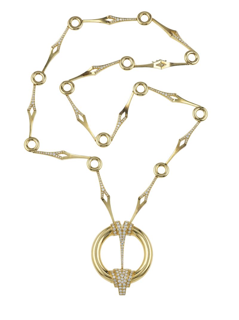 Diamond and gold sautoir  - Auction Fine Jewels - Cambi Casa d'Aste