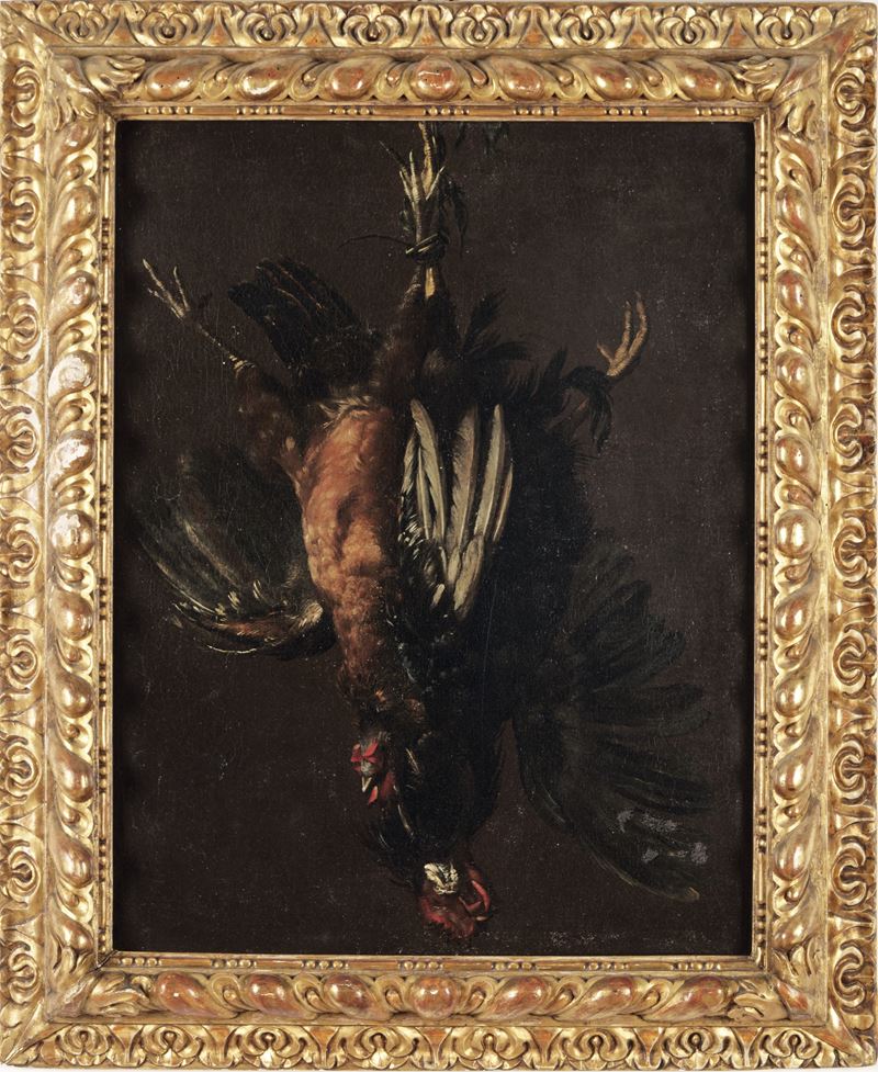 Giovanni Agostino Cassana : Natura morta con gallinacci  - olio su tela - Auction Old Master Paintings - Cambi Casa d'Aste