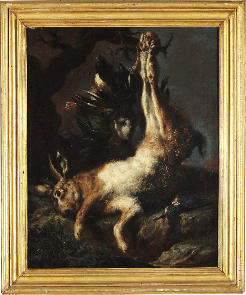 Felice Boselli : Natura morta con cacciagione  - olio su tela - Auction Old Master Paintings - Cambi Casa d'Aste