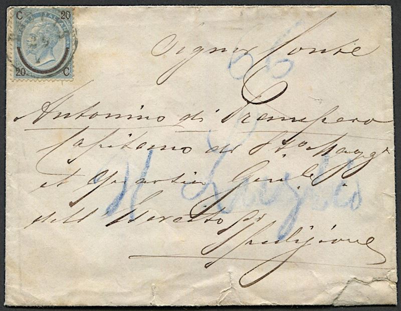 1866, Regno d’Italia, III Guerra, Lettera da Padova del 29 luglio 1866 per un Capitano di stanza al Quartier Generale,  - Asta Storia Postale e Filatelia - Cambi Casa d'Aste