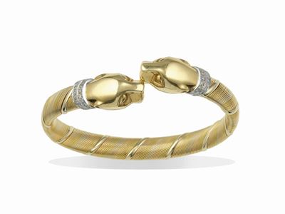 Cartier, Bracciale “Panthère” in oro giallo 750/1000 e diamanti