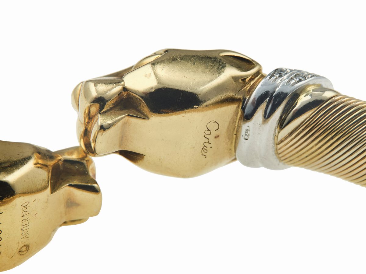 Cartier, Bracciale “Panthère” in oro giallo 750/1000 e diamanti