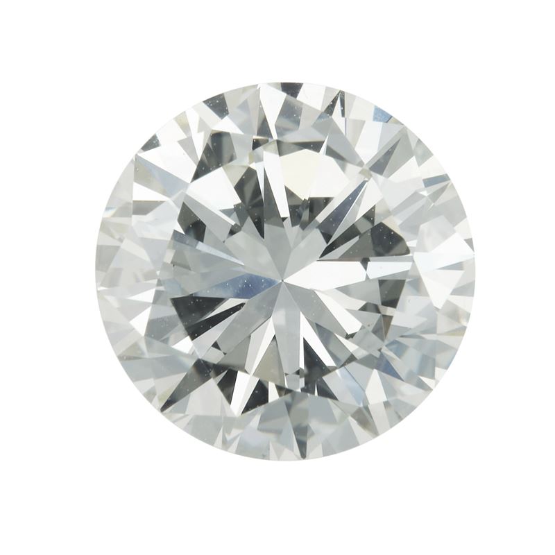 Diamante taglio brillante di ct 3.11, colore L, caratteristiche interne VVS2, fluorescenza UV nulla  - Asta Fine Jewels - Cambi Casa d'Aste