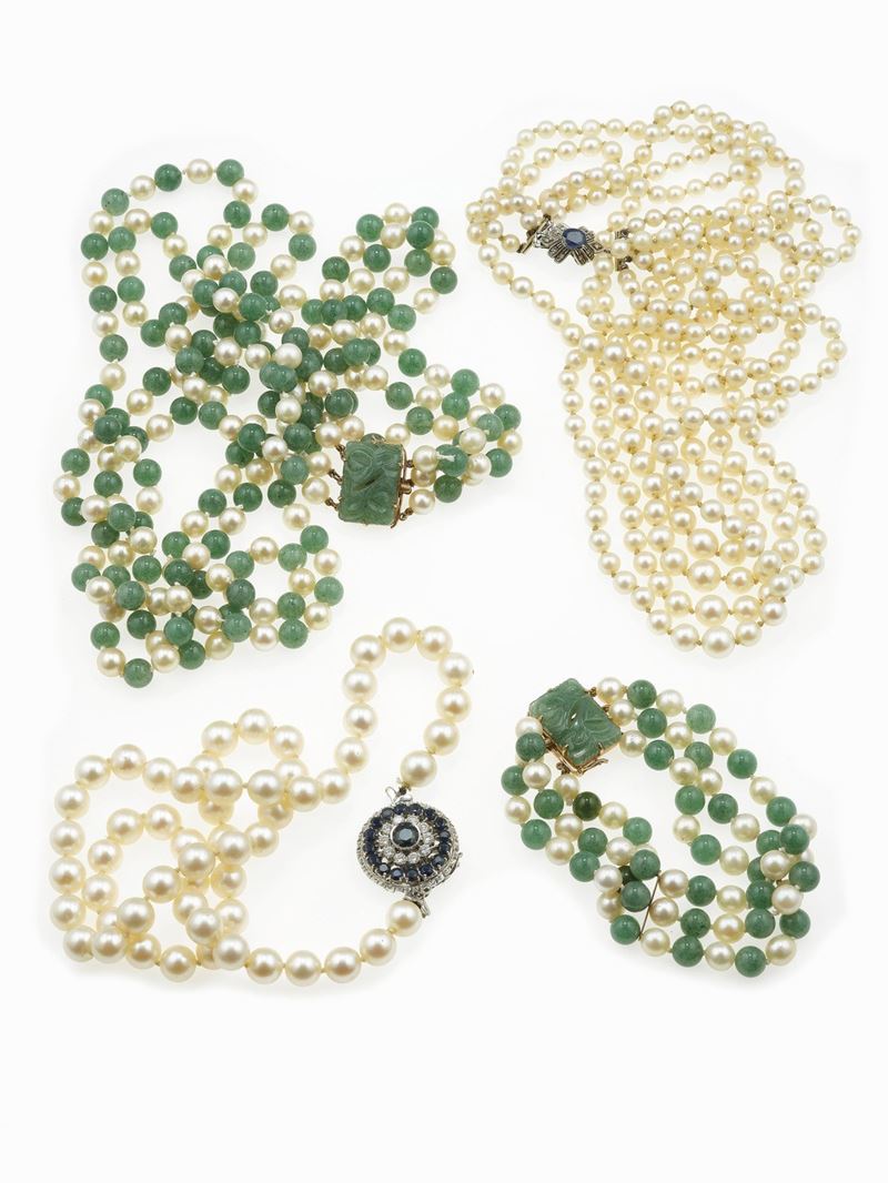 Group of three necklace and one bracelet  - Auction Jewels - Cambi Casa d'Aste