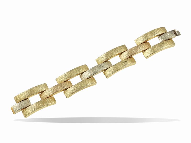 Three-color gold bracelet  - Auction Fine Jewels - Cambi Casa d'Aste