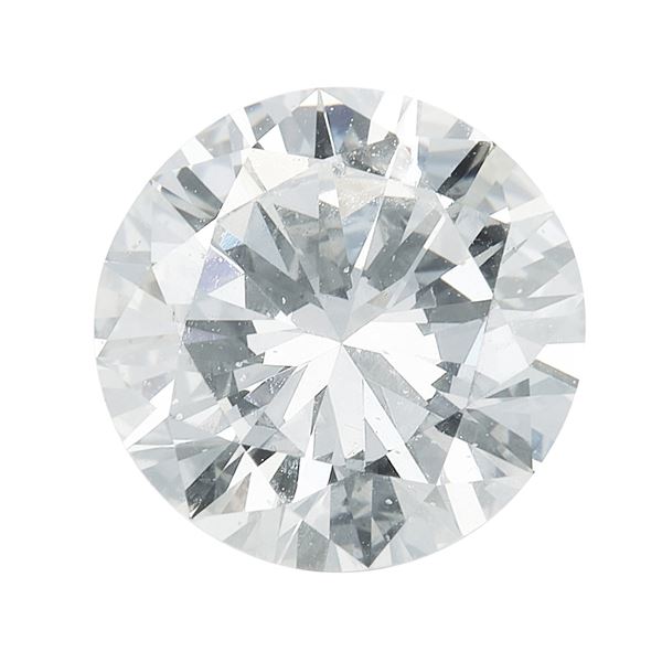 Brilliant-cut diamond weight 1.47 carats, color F, clarity SI2, fluorescence none. Gemmological Report R.A.G. Torino n. DV23200