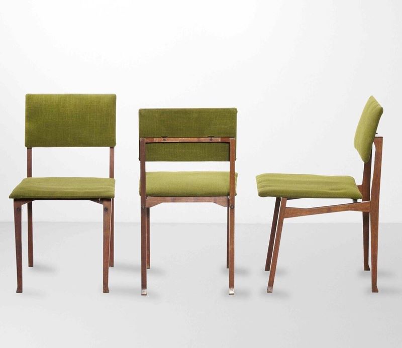 Franco Albini : Tre sedie mod. Luisella  - Auction Design Lab - Cambi Casa d'Aste