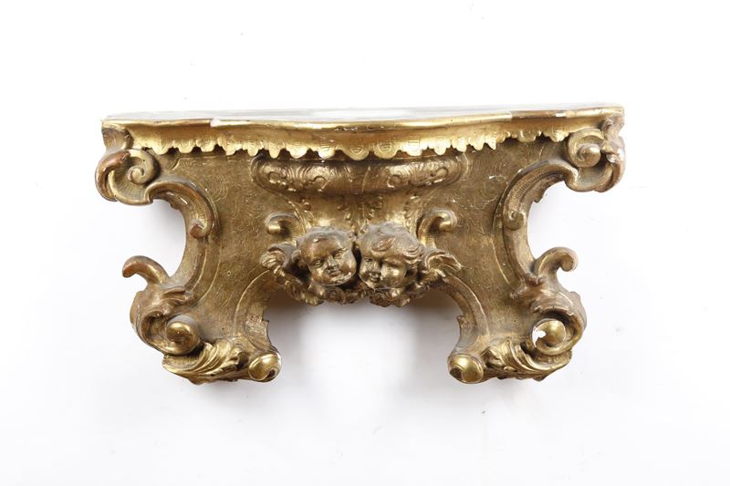 Mensola in legno intagliato e dorato.  - Auction Antique - Cambi Casa d'Aste