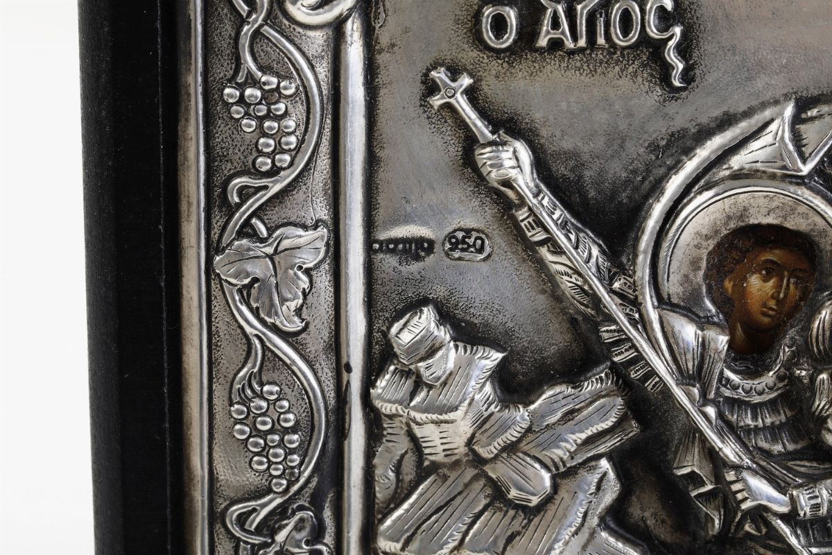 San Giorgio e il Drago. Manifattura Europea del XX Secolo (grecia?)