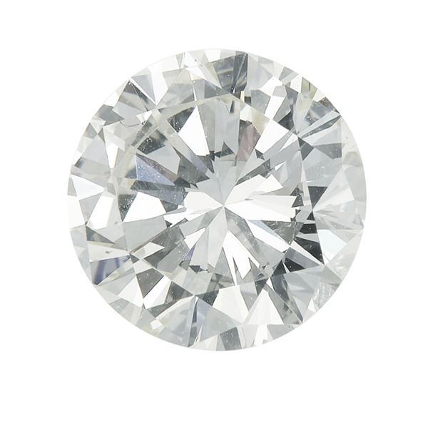 Brilliant-cut diamond weight 1.65 carats, color N, clarity VS1, fluorescence none. Gemmological Report R.A.G. Torino n. DV23186