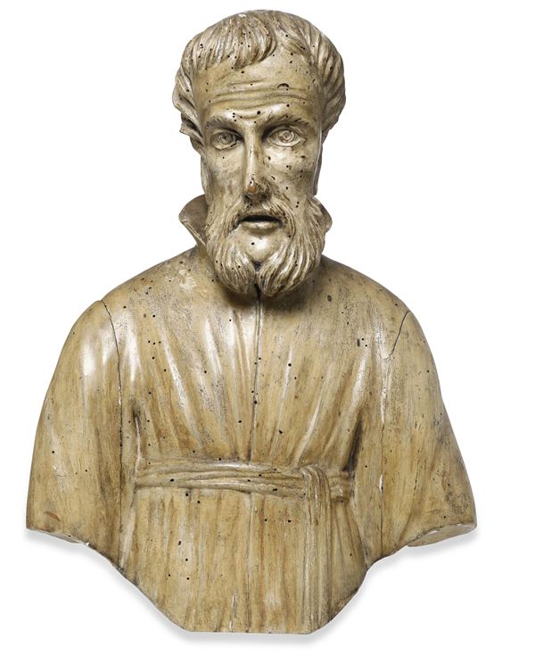 Busto di religioso. Scultore del XVIII secolo