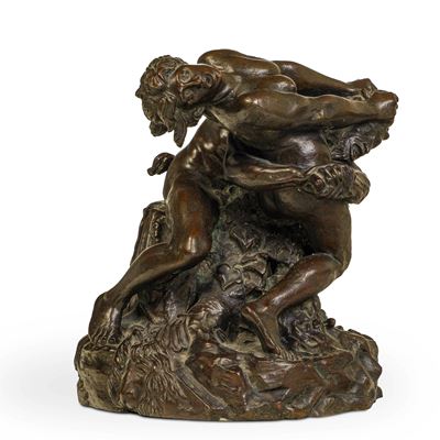 Modello di Augusto Rivalta (alessandria 1838 - Firenze 1925) Fauno e Ninfa