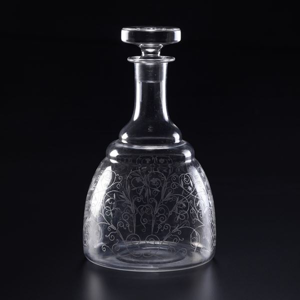 Bottiglia con tappo “Lulli” Francia, Manifattura Baccarat, metà del XX secolo circa 