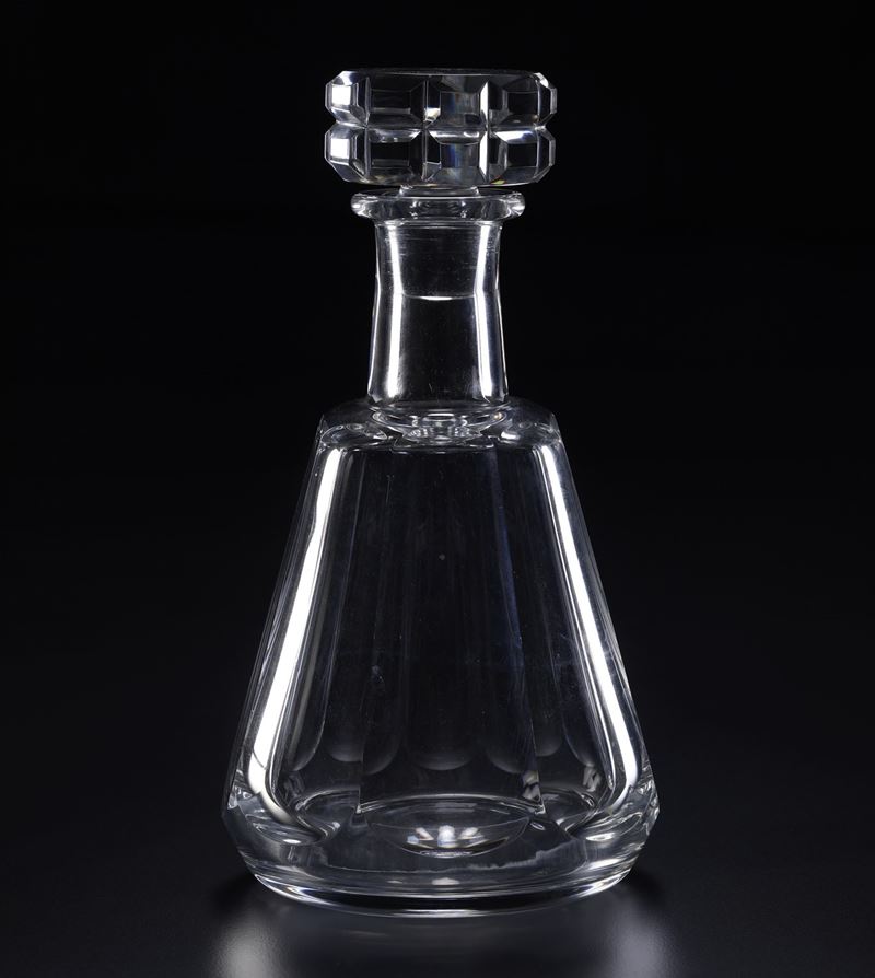 Bottiglia con tappo “Talleryrand” Francia, Manifattura Baccarat, 1950-1970   - Asta L'Art de la Table - Cambi Casa d'Aste
