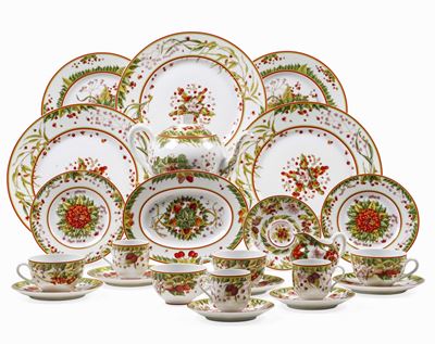 Servizio da Tavola Hermès “le Jardin De Pythagore”francia, Manifattura di Limoges, per Hermès Par...