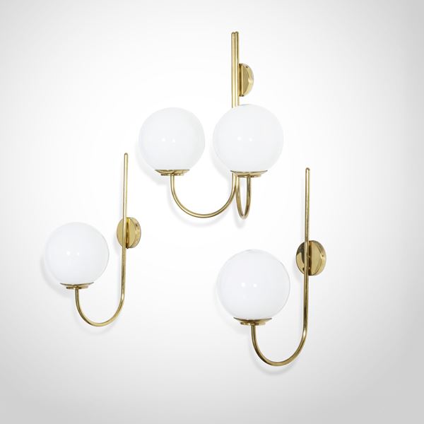 Tre lampade da parete