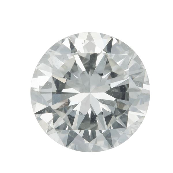 Diamante taglio brillante di ct 1.51, colore J, caratteristiche interne VVS2, fluorescenza UV nulla