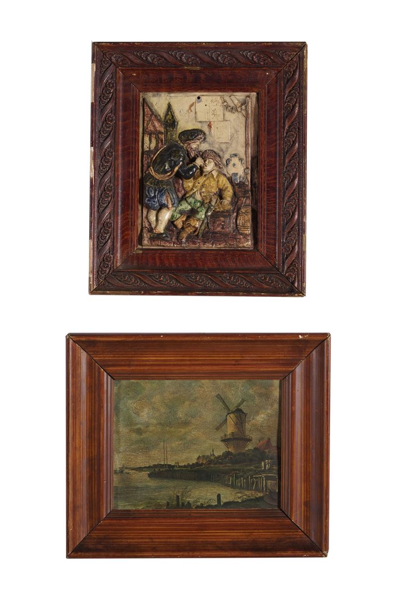 Due dipinti diversi. XIX-XX secolo  - Asta Dipinti del XIX e XX secolo - Cambi Casa d'Aste