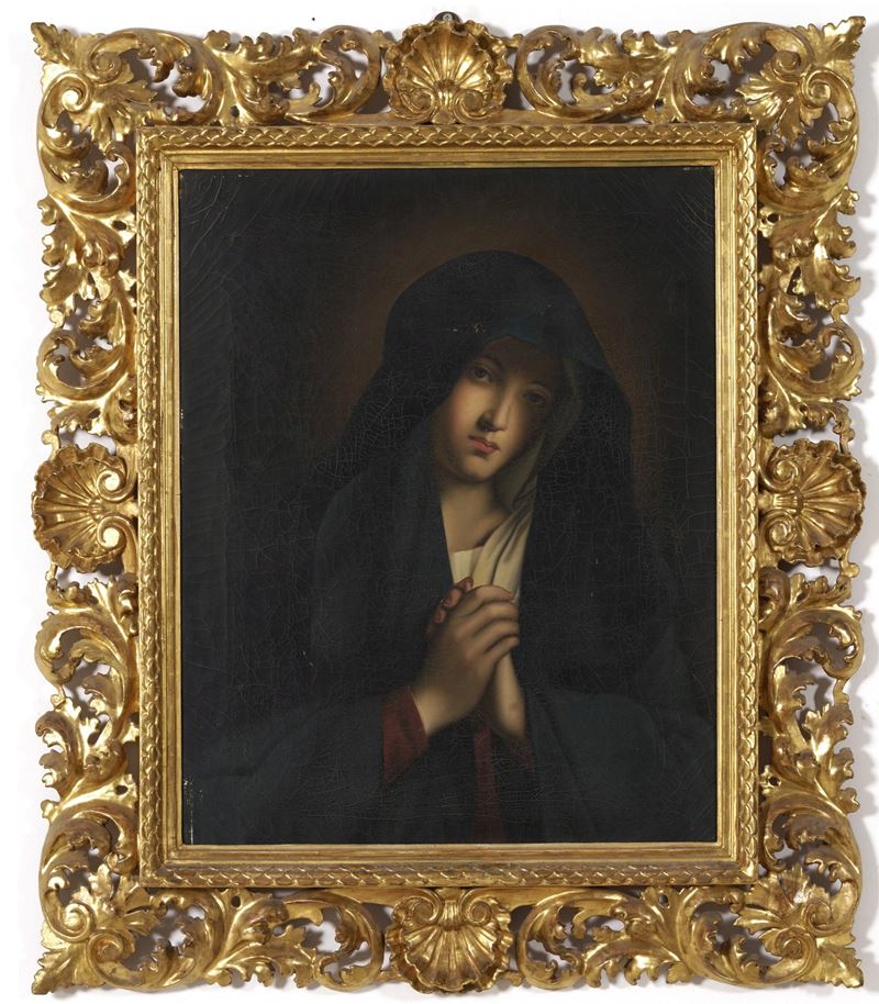 Giovan Battista Salvi detto il Sassoferrato : Vergine orante  - olio su tela - Asta Dipinti Antichi - Cambi Casa d'Aste