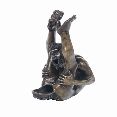 Lucerna Raffigurante Acrobata. Fonditore Padovano, Probabile XVI Secolo
