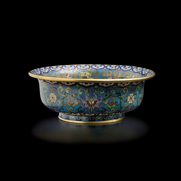 A cloisonné bronze bowl, China, Qing Dynasty