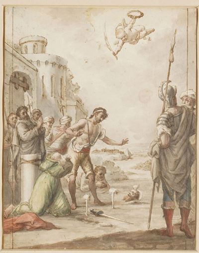Scuola del XVIII Secolo Scena di Martirio