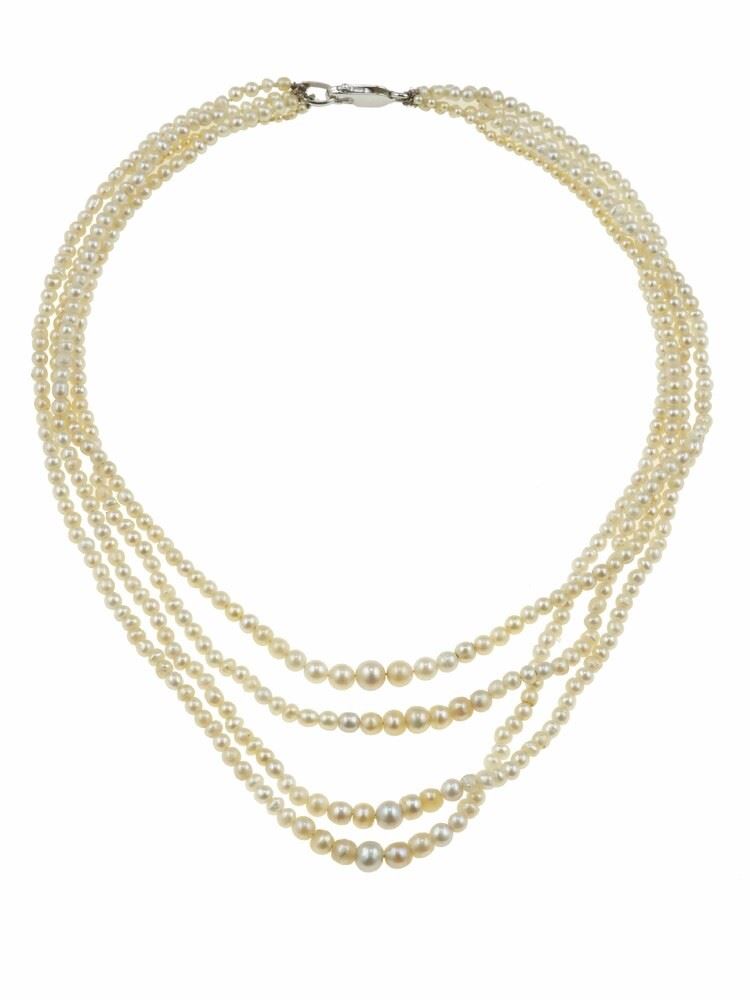Natural pearl necklace. Gemmological Report CISGEM n. 15681  - Auction Fine Jewels - Cambi Casa d'Aste
