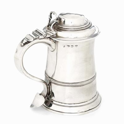 Tankard. Londra, 1764. Marchio Dell'argentiere Parziale di Difficile Interpretazione