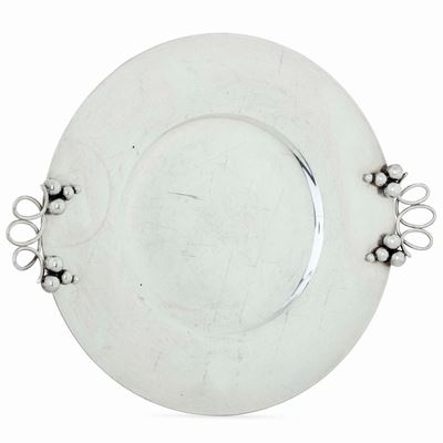 Centrotavola. Argenteria Artistica Milanese. Argentiere Arrigo Finzi. Marchio con Fascio Littorio...