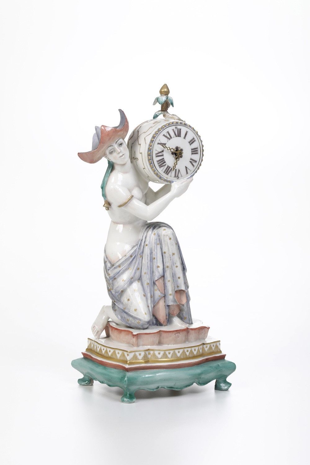 Orologio da Tavolo Art Dècogermania, Manifattura di Nymphenburg, 1930 Circamodello di Josef Wacke...