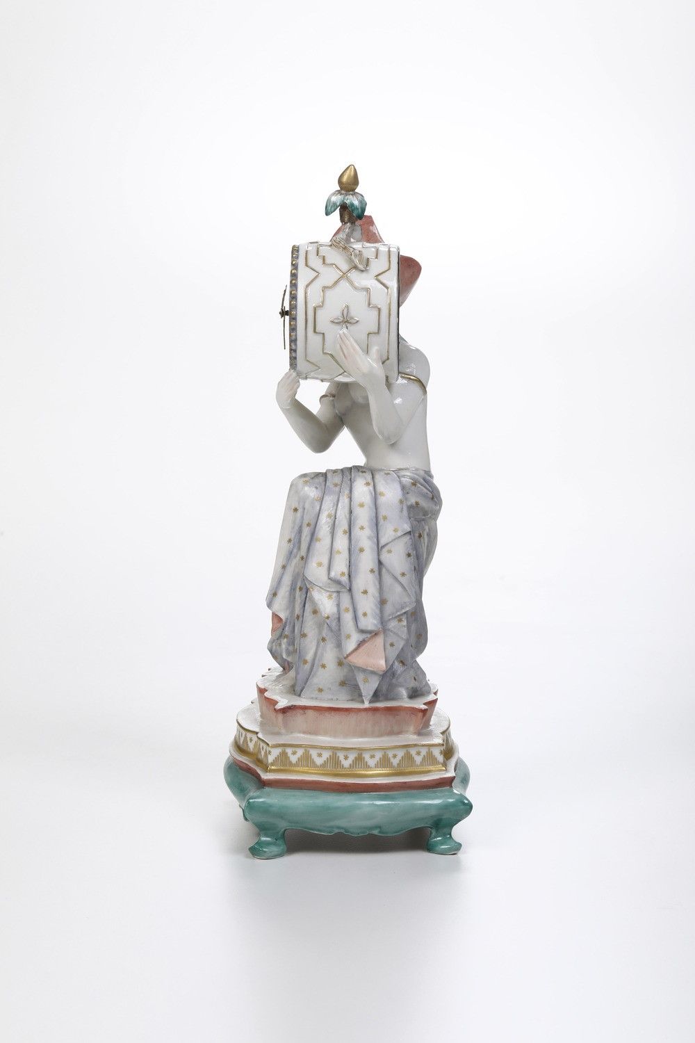 Orologio da Tavolo Art Dècogermania, Manifattura di Nymphenburg, 1930 Circamodello di Josef Wacke...
