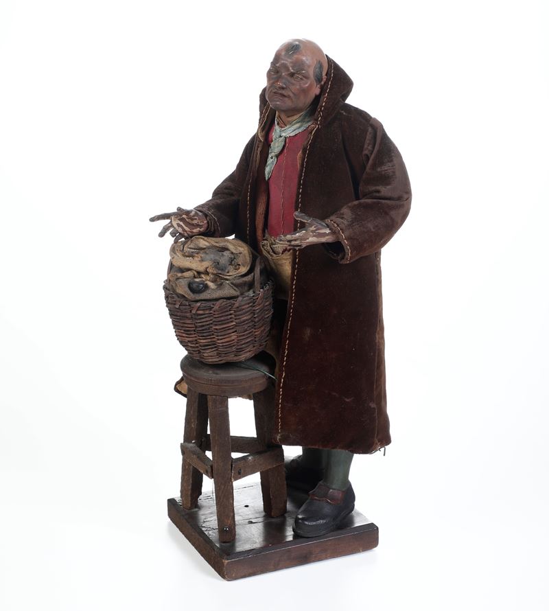 Venditore di castagne. Arte presepiale napoletana, XIX-XX secolo  - Asta Scultura - Cambi Casa d'Aste