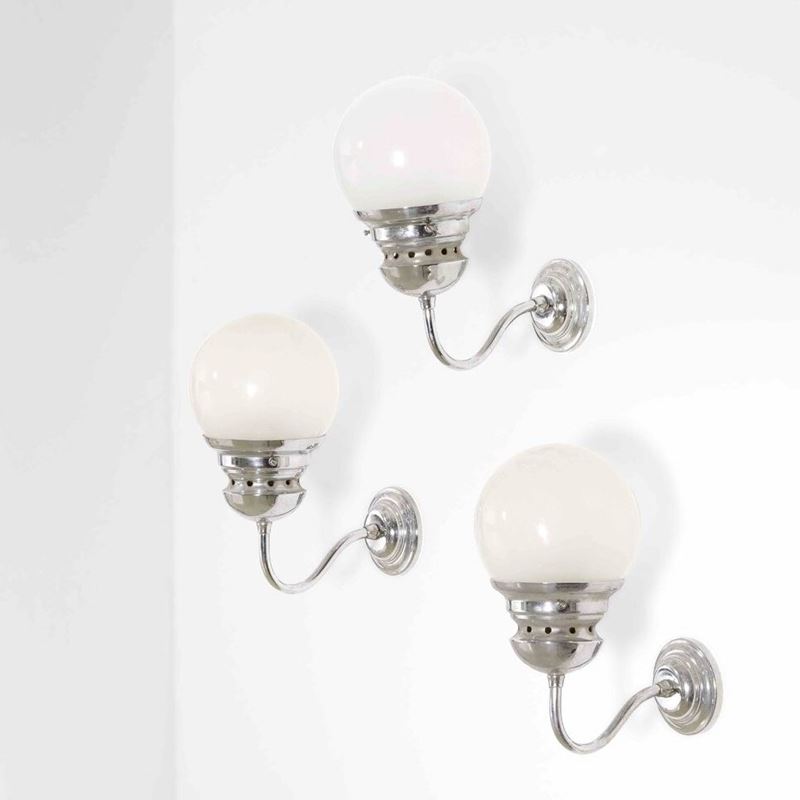Luigi Caccia Dominioni : Tre lampade a parete  - Auction Design Lab - Cambi Casa d'Aste