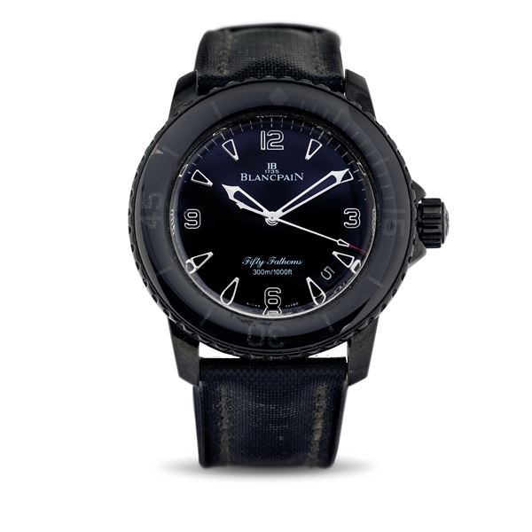 Blancpain - Fifty Fathoms Knight orologio da polso subacqueo in acciaio inossidabile con ghiera girevole, datario a carica automatica
