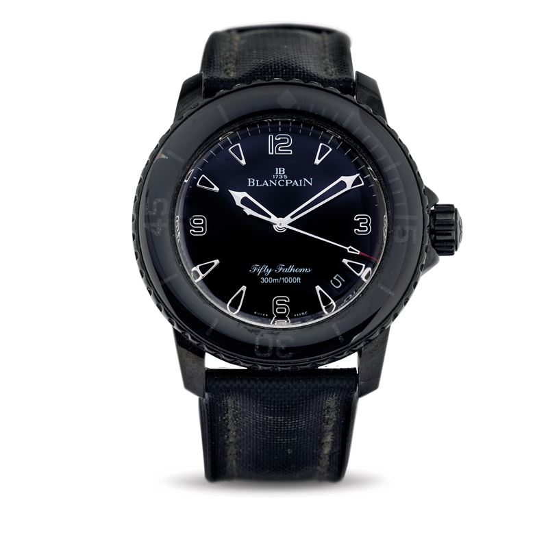 Blancpain : Fifty Fathoms Knight orologio da polso subacqueo in acciaio inossidabile con ghiera girevole, datario a carica automatica  - Asta Orologi da Polso - Cambi Casa d'Aste