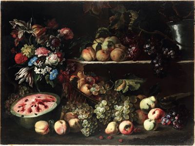 Natura Morta con Trionfo di Fiori e Frutti