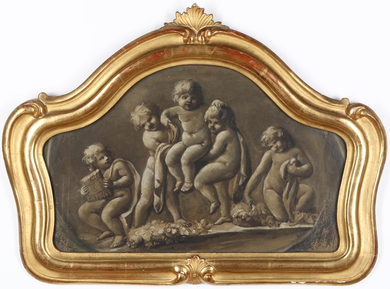 Scuola del XVIII secolo Figure di putti  - Auction Old Masters - Cambi Casa d'Aste