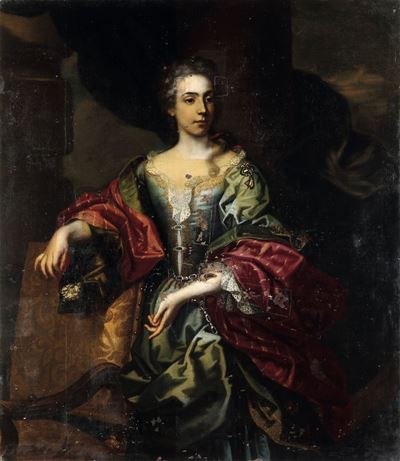 Scuola Dell’inizio del XVIII Secolo Ritratto di Gentildonna con Garofano