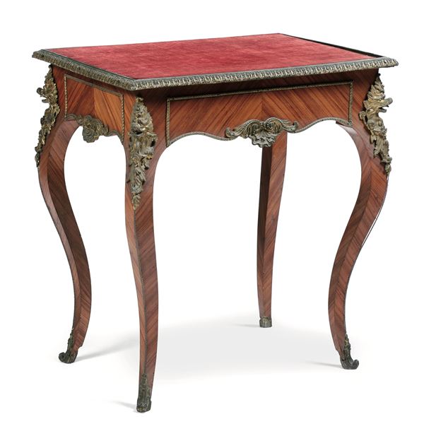 Tavolino Napoleone III lastronato. XIX secolo
