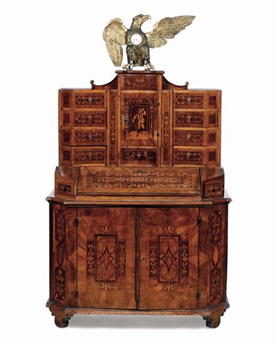 Trumeau Lastronato ed Intarsiato. Austria, Fine XVIII Secolo
